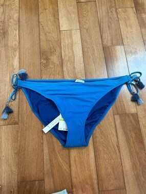 NWT Bleu Rod Beattie Bikini Bottom Blue Tie Sides Size 14/Large